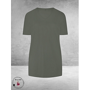 Plus Basics Travel Shirt V-Neck Hals Mud